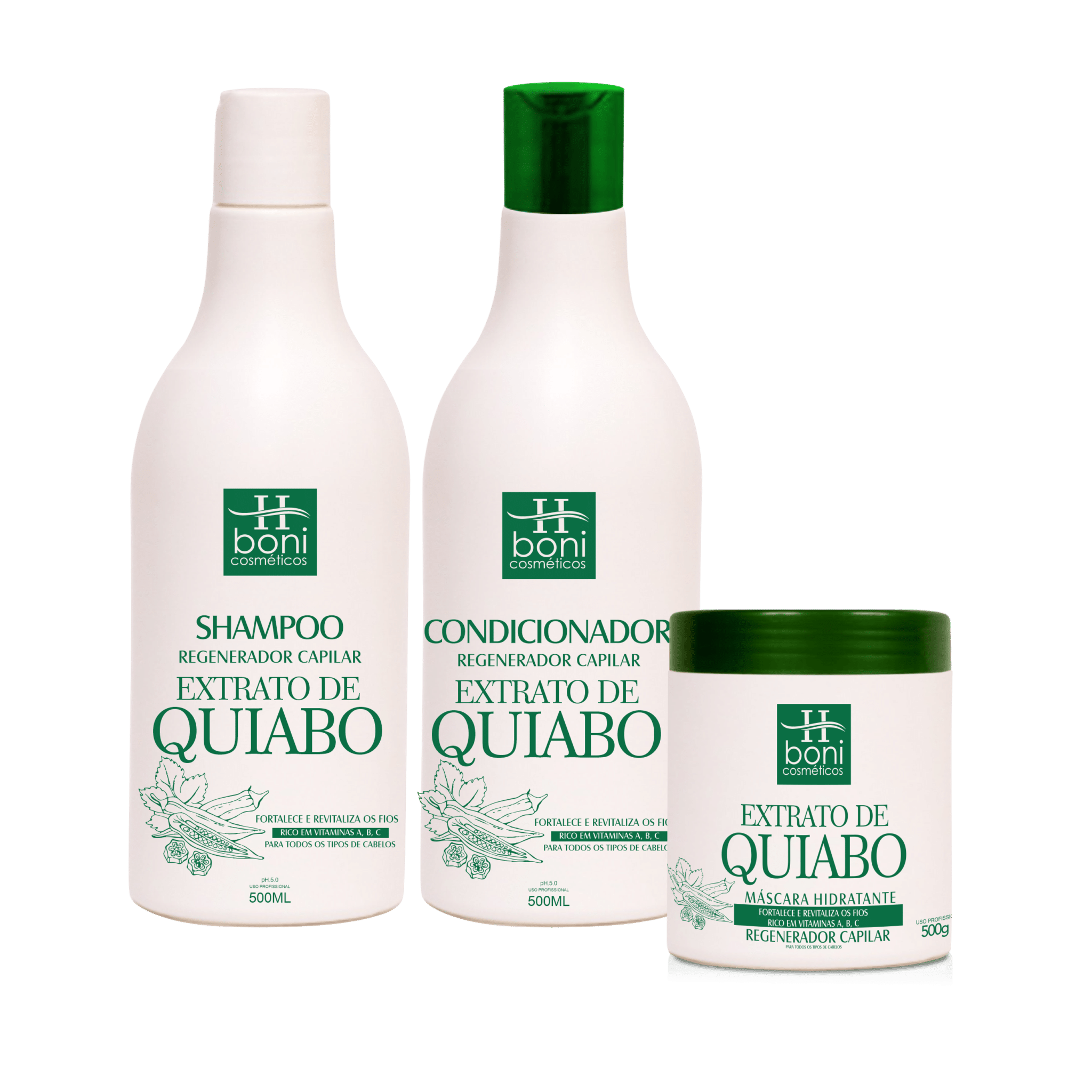 Kit Extrato De Quiabo – HBoni Cosméticos